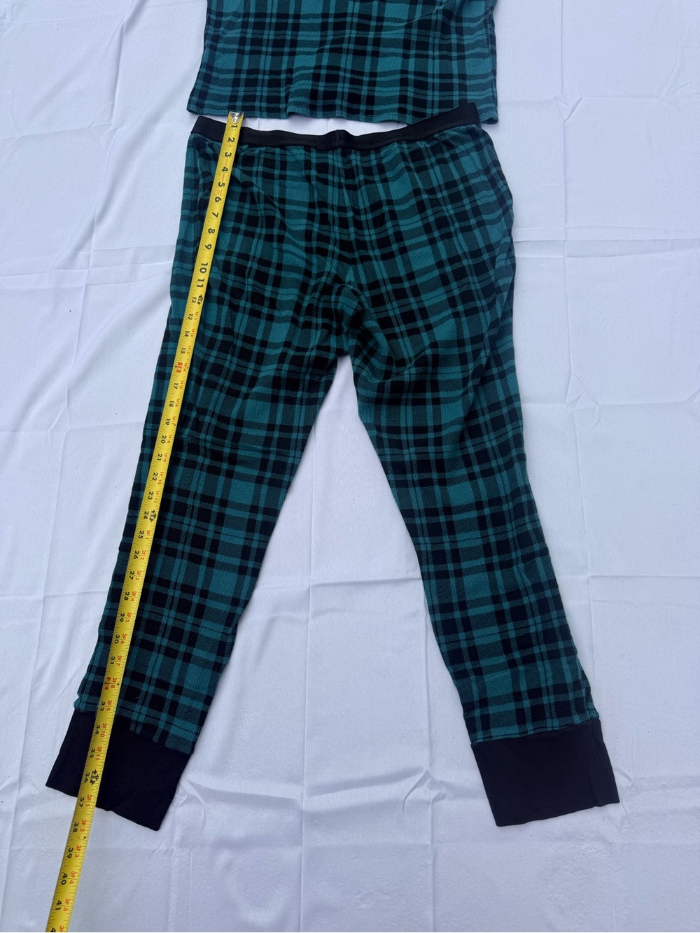 #91 PINK By VS Green Plaid Pajama Set - Cozy Two-Piece Sleepwear size Xl NWOT! - Picture 7 of 11